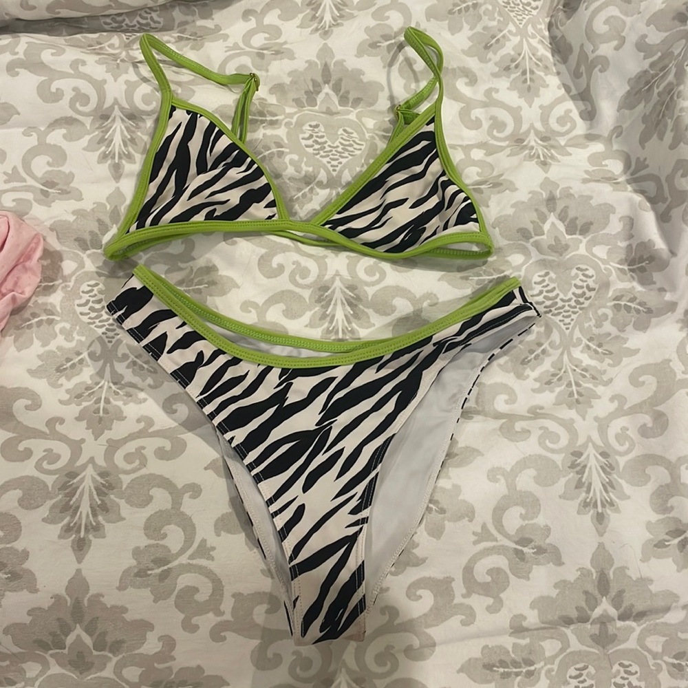 Bamba Swim Zebra Print Bikini Set - image 4